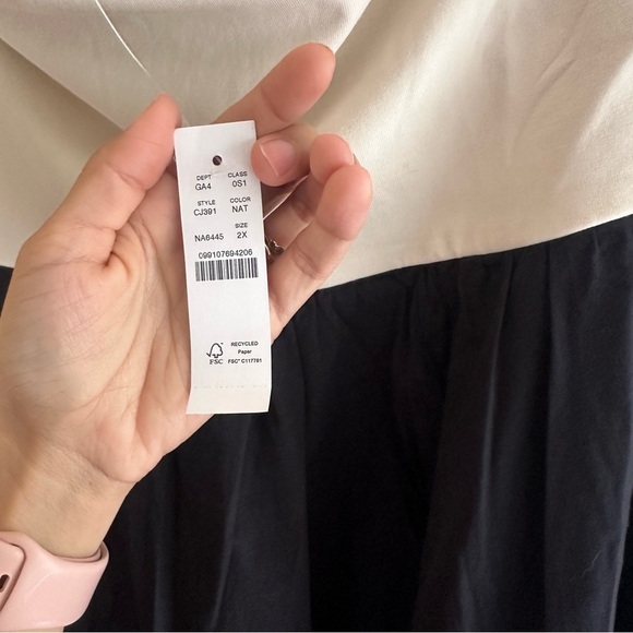 J. Crew Strapless colorblock mixy dress NWT Size 2X Minimalist Classic - Picture 11 of 11